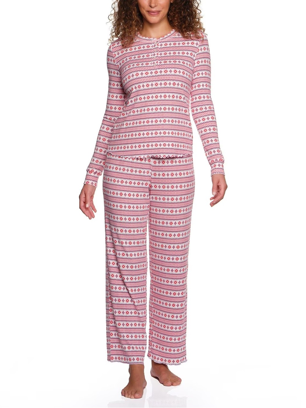 LOFT Pointelle Henley two-piece pajama set